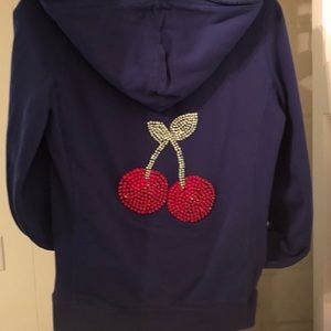 Twisted Heart rhinestone Cherry 🍒 sweat jacket
